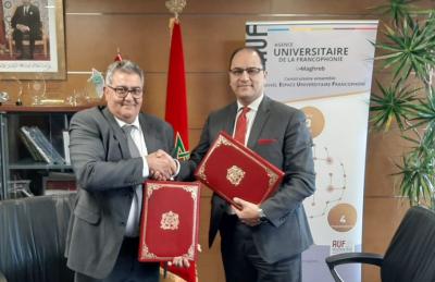 توقيع اتفاقية شراكة بين المركز والوكالة الجامعية الفرنكوفونية